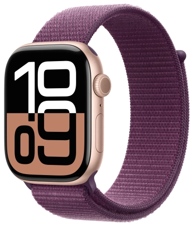 Apple Watch Series 10 Sport Loop, 46 мм, розовое золото
