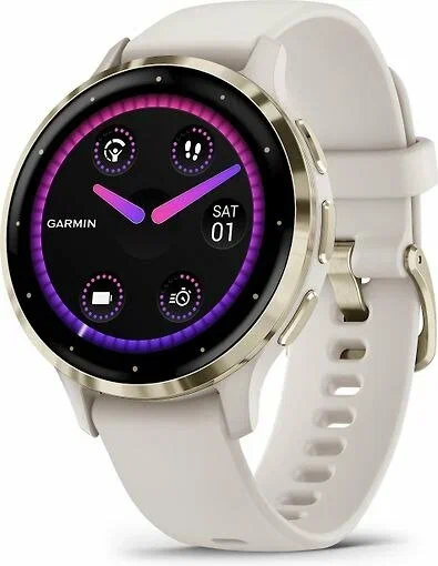 Умные часы Garmin Venu 3S 41 мм, кремово-золотистый  (010-02785-04)